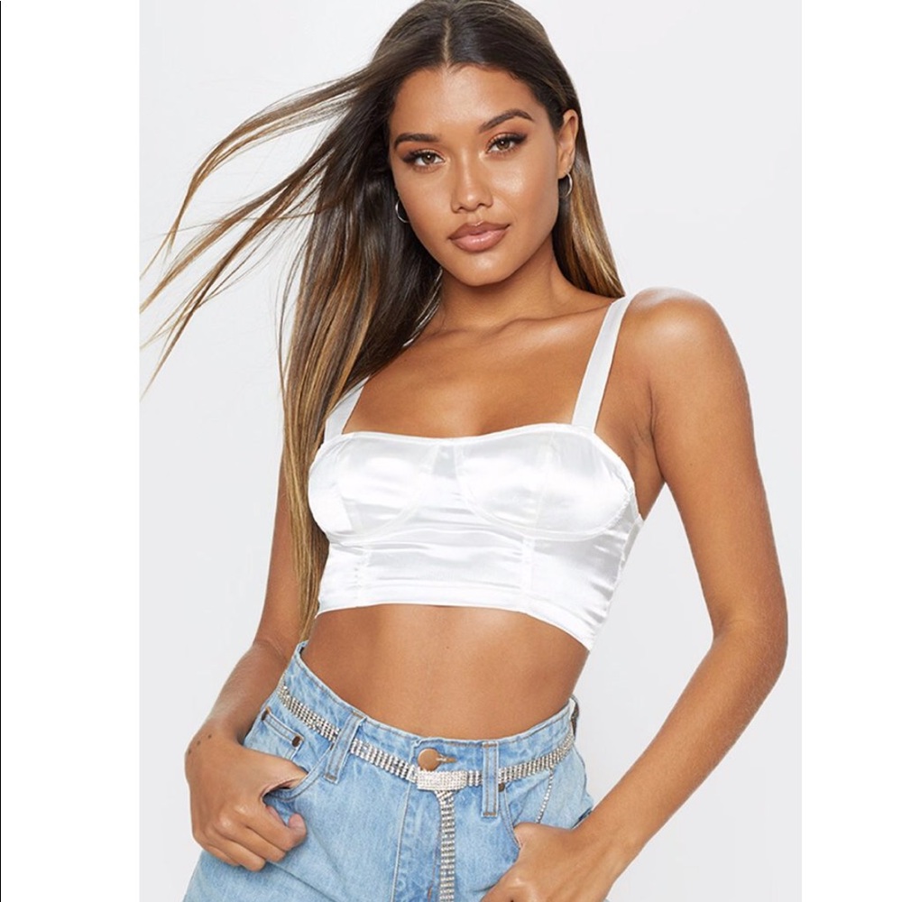 Pretty Little Things white crop top